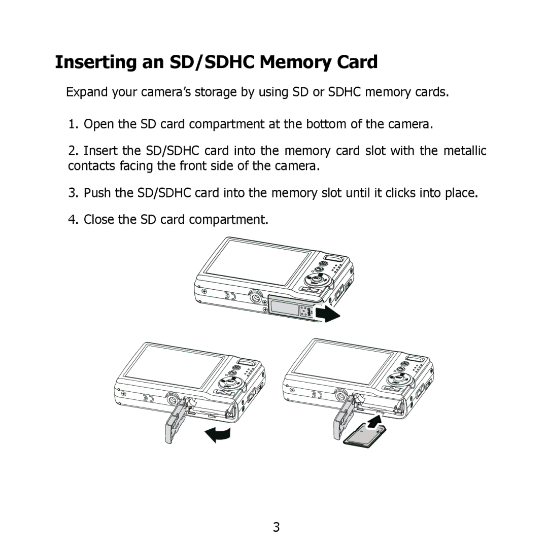 HP PW550 manual Inserting an SD/SDHC Memory Card 