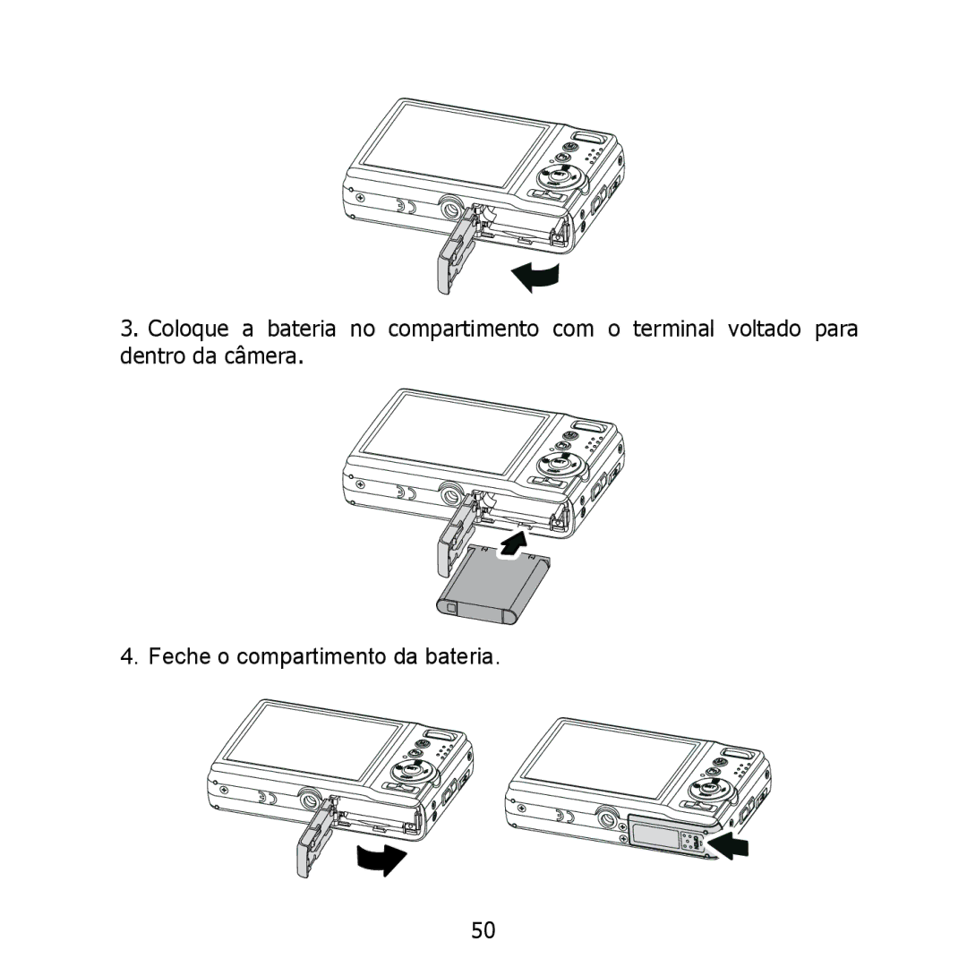 HP PW550 manual Feche o compartimento da bateria 