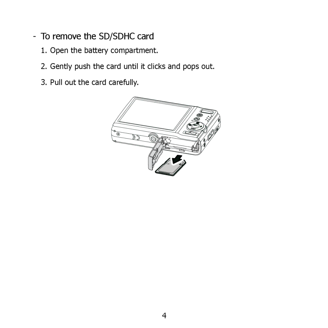 HP PW550 manual To remove the SD/SDHC card 