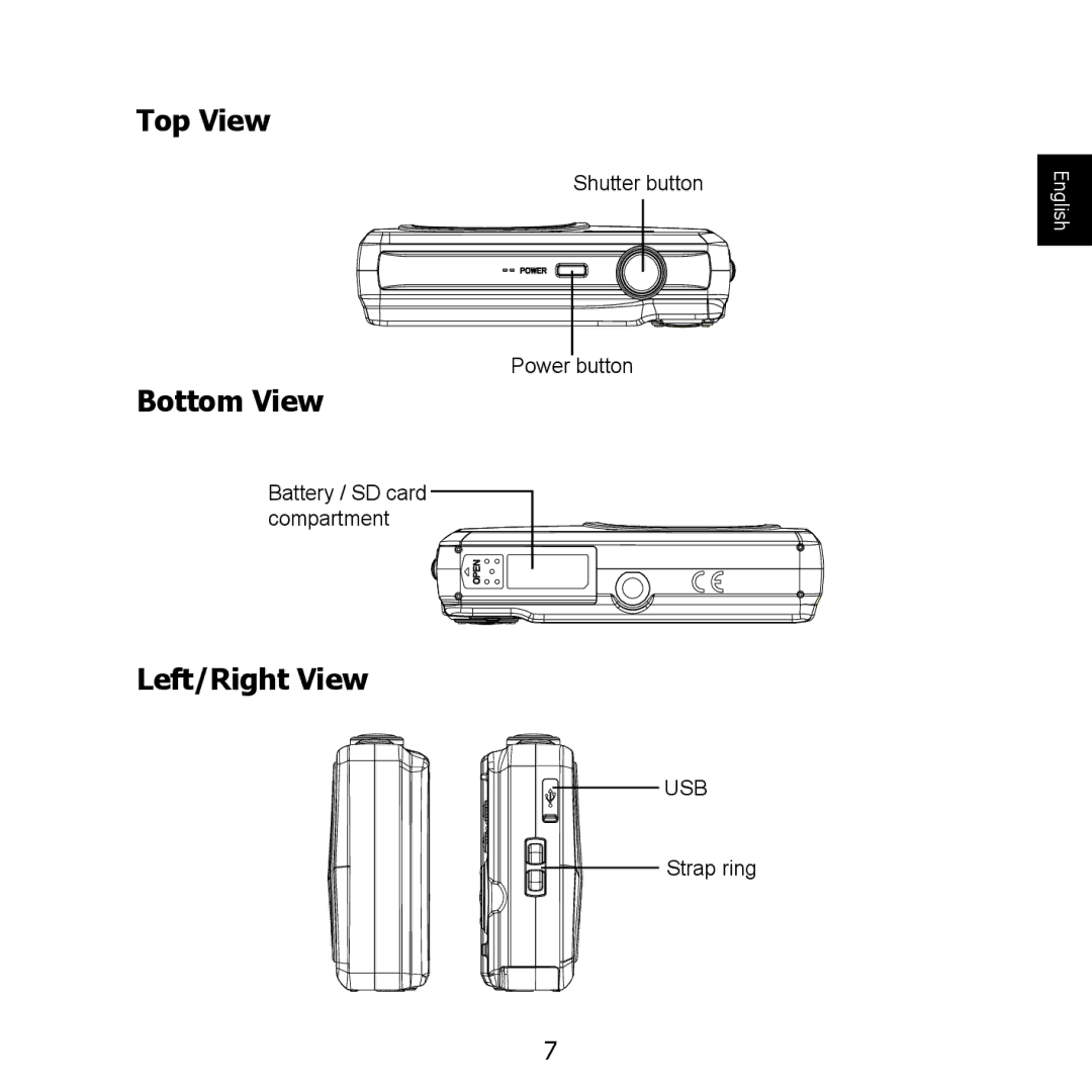 HP PW550 manual Top View, Bottom View, Left/Right View 