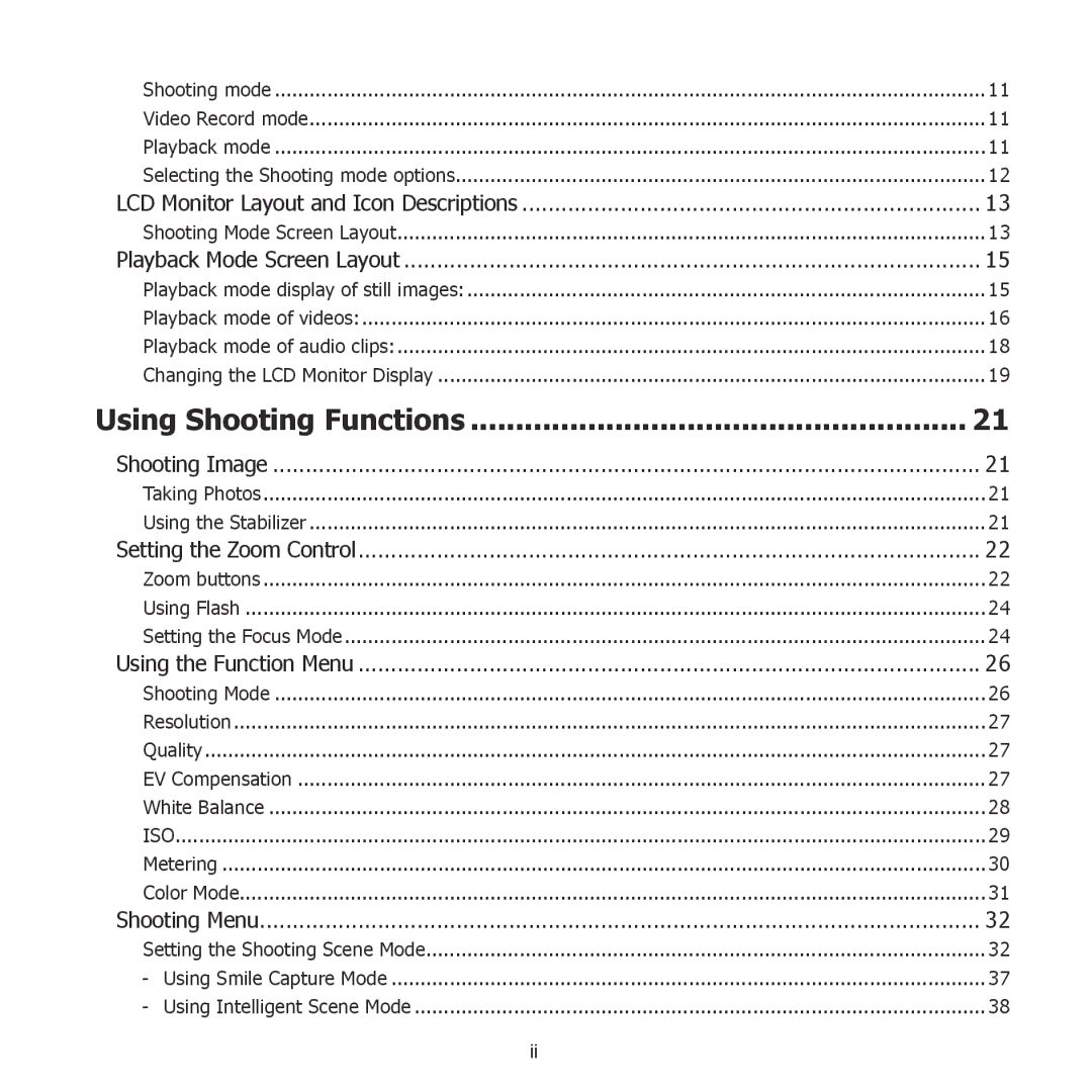 HP PW550 manual Using Shooting Functions 