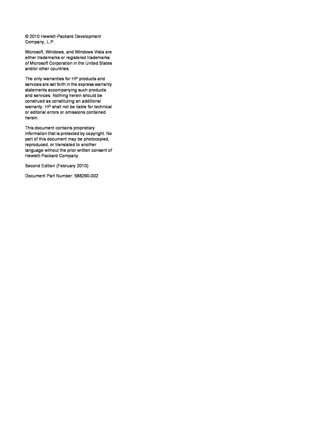 HP Q2210S, Q2010S, Q1910S manual Hewlett-Packard Development Company, L.P, Second Edition February Document Part Number 