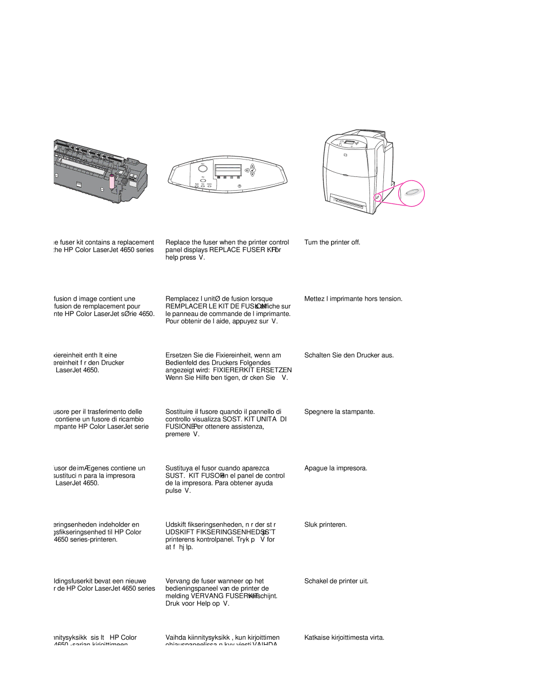 HP Q3677A 220V Image Fuser Kit, Q3676A 110V Image Fuser Kit, Q3675A Image Transfer Kit manual 