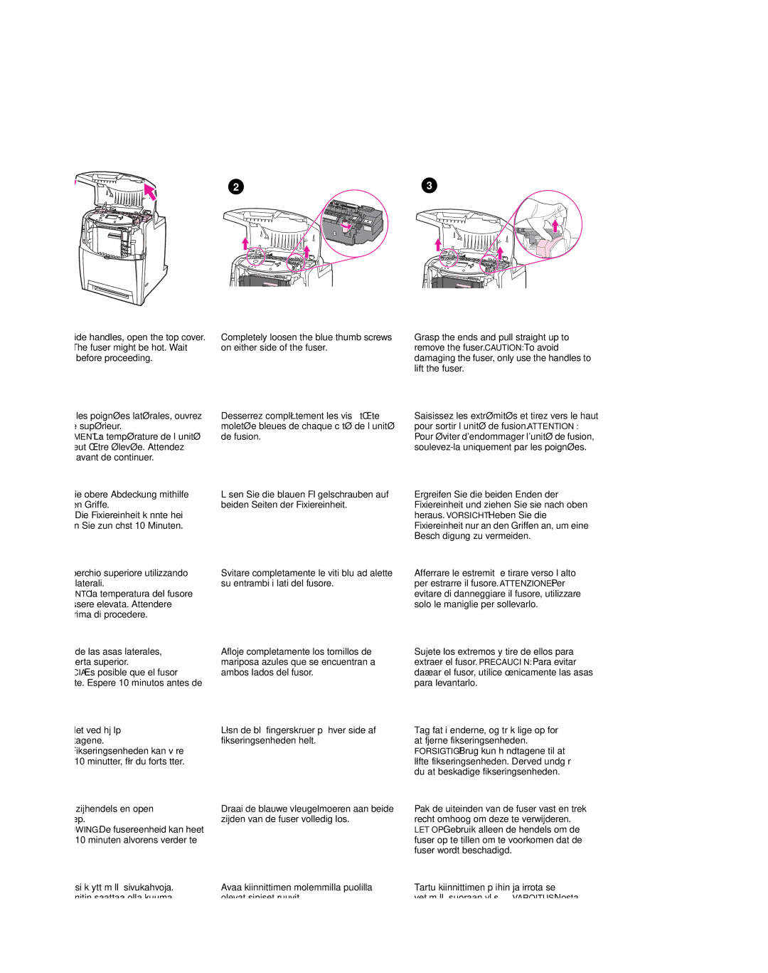 HP Q3675A Image Transfer Kit, Q3676A 110V Image Fuser Kit, Q3677A 220V Image Fuser Kit manual 