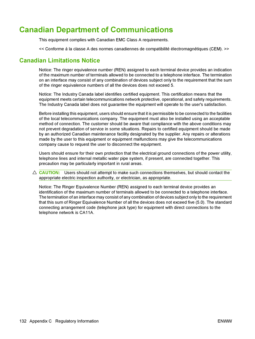 HP Q3701 manual Canadian Department of Communications, Canadian Limitations Notice 