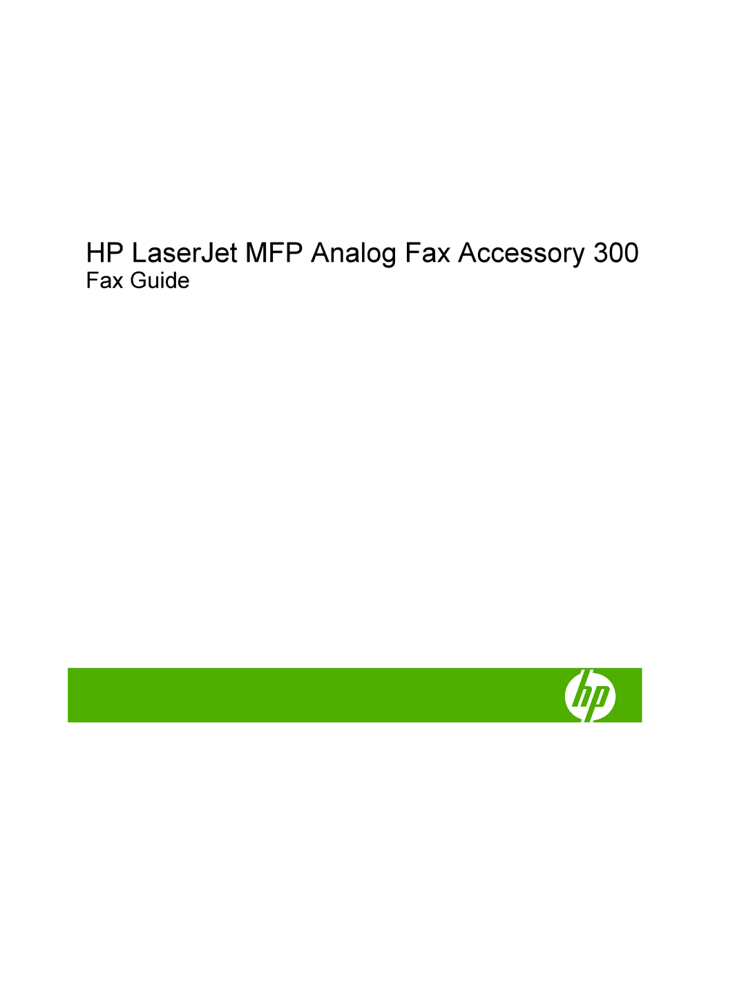 HP Q3701 manual HP LaserJet MFP Analog Fax Accessory 