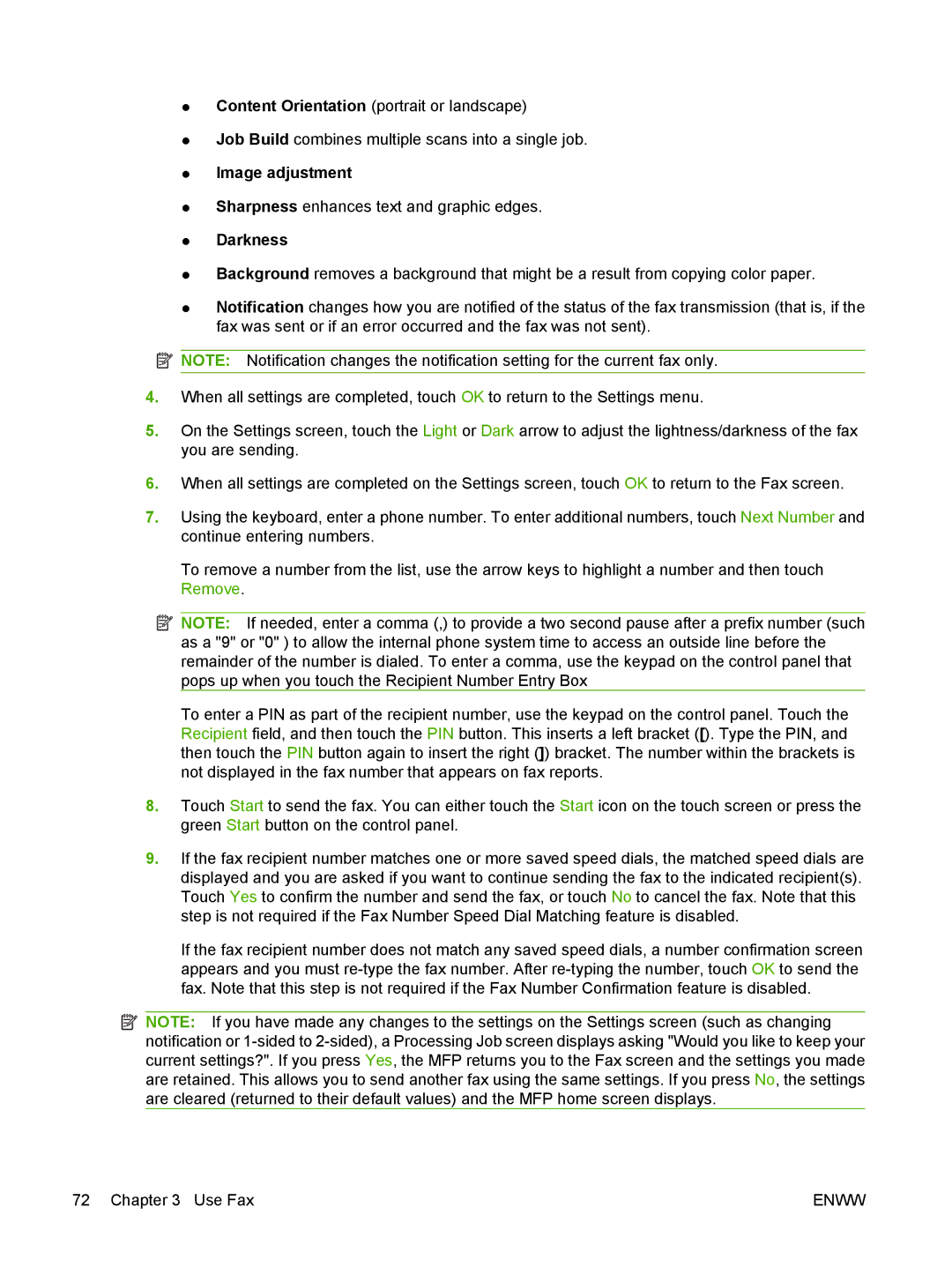 HP Q3701 manual Image adjustment 