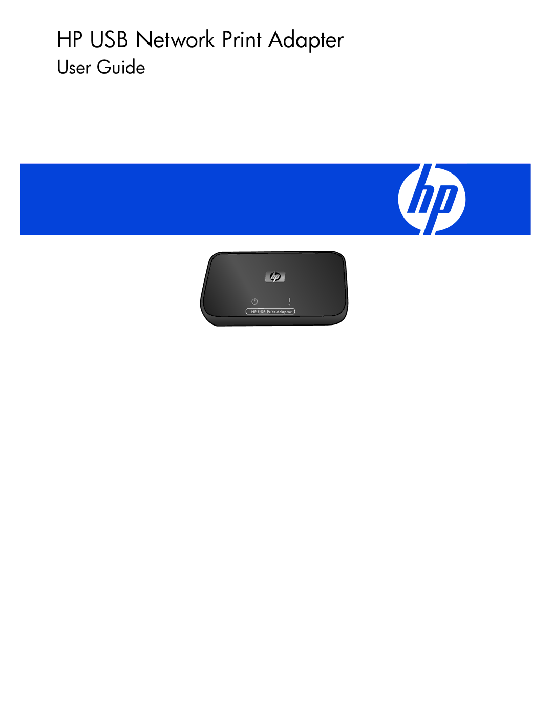 HP Q6275A manual HP USB Network Print Adapter 