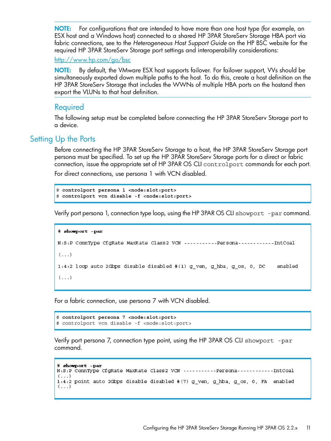 HP QR516B manual Required, # controlport persona 7 nodeslotport 