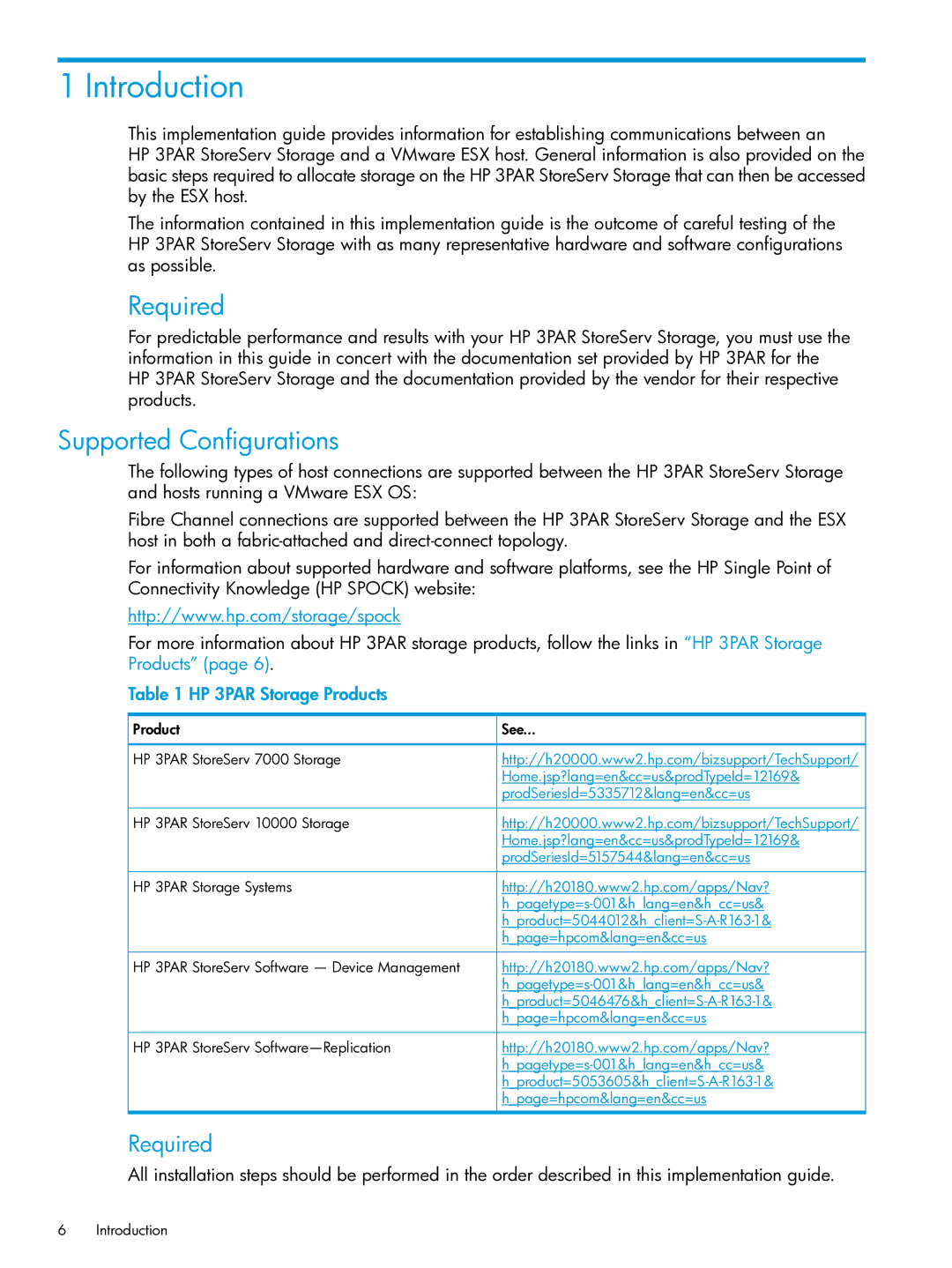 HP QR516B manual Introduction, Required, Supported Configurations 