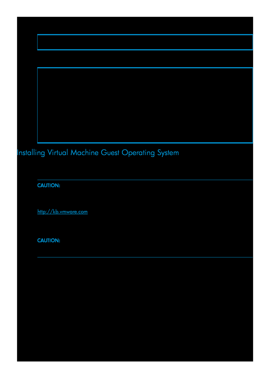 HP QR516B manual Installing Virtual Machine Guest Operating System, http//kb.vmware.com 