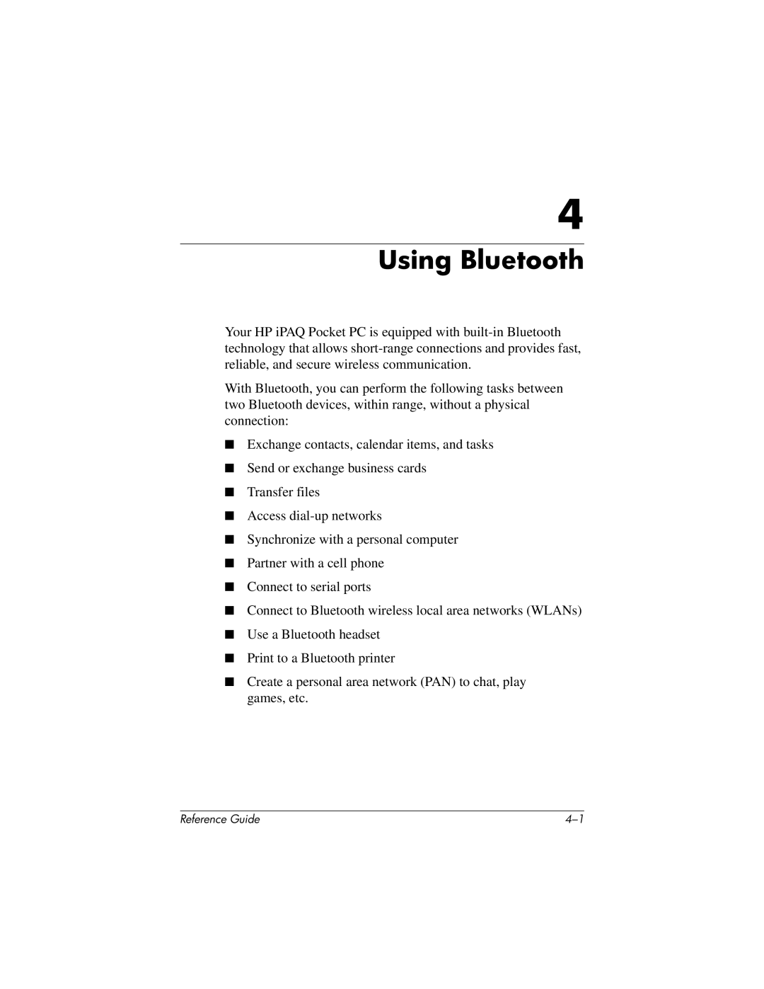 HP QuickSpecs h5400 manual Using Bluetooth 