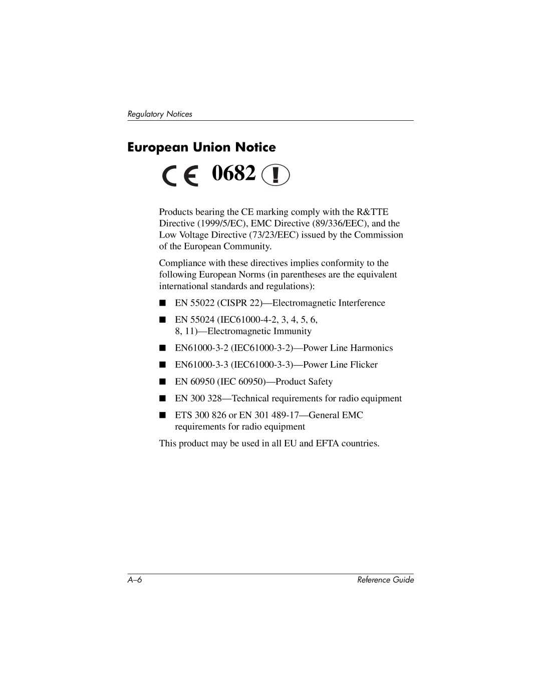 HP QuickSpecs h5400 manual 0682, European Union Notice 