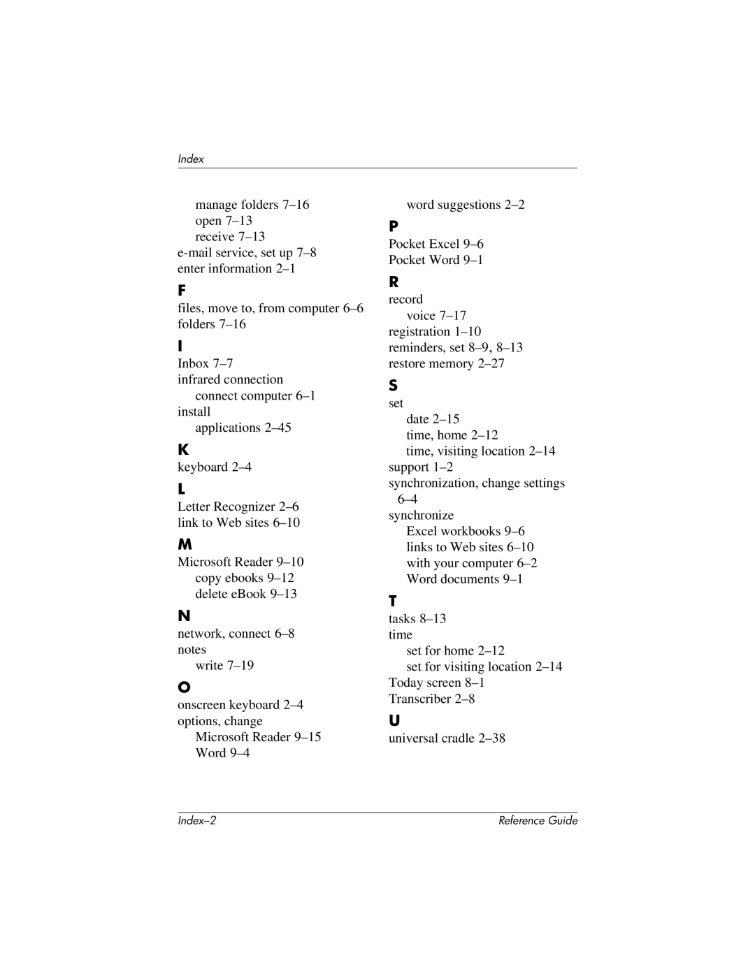 HP QuickSpecs h5400 manual Index-2 