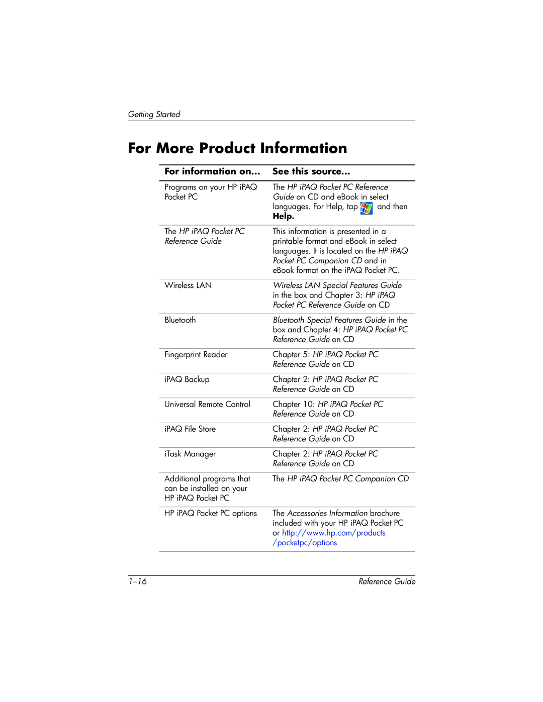 HP QuickSpecs h5400 manual For More Product Information, For information on See this source 