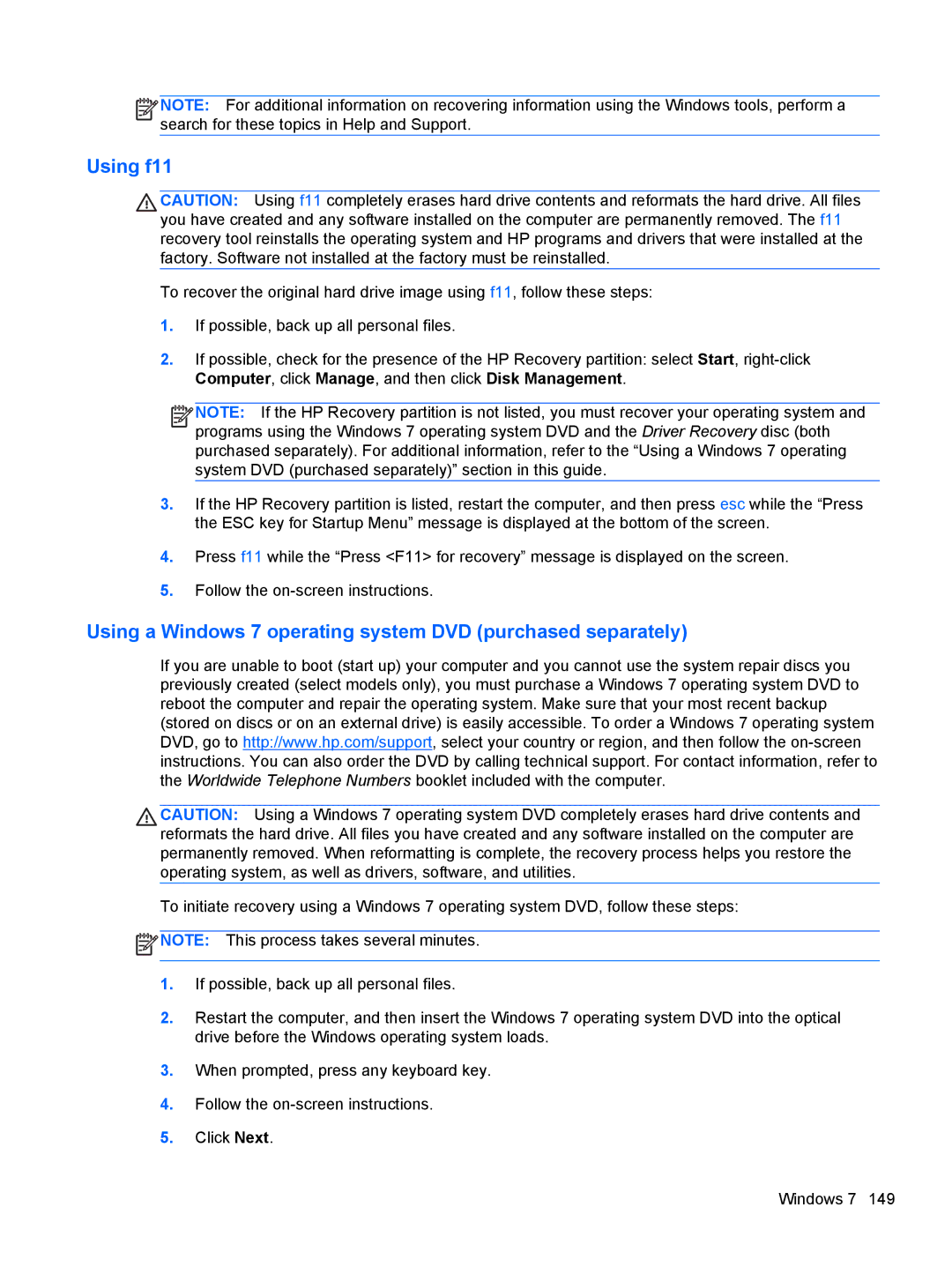 HP QX882US manual Using f11 