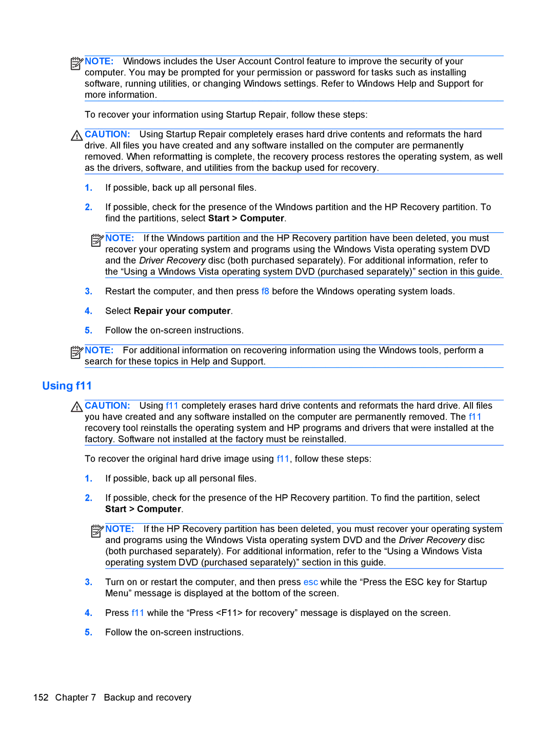 HP QX882US manual Using f11 