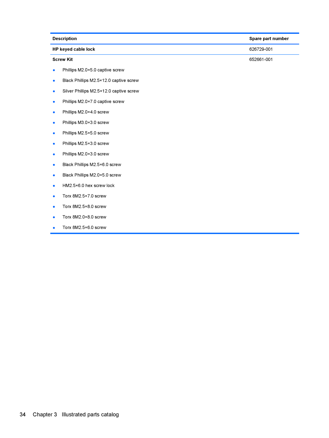 HP QX882US manual Illustrated parts catalog 