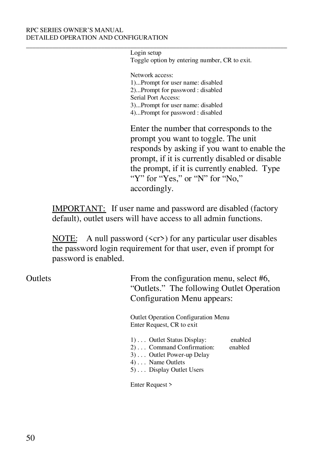 HP R-3A, R-2A, R-2 MD01, R-2 RDR manual Outlet Operation Configuration Menu 