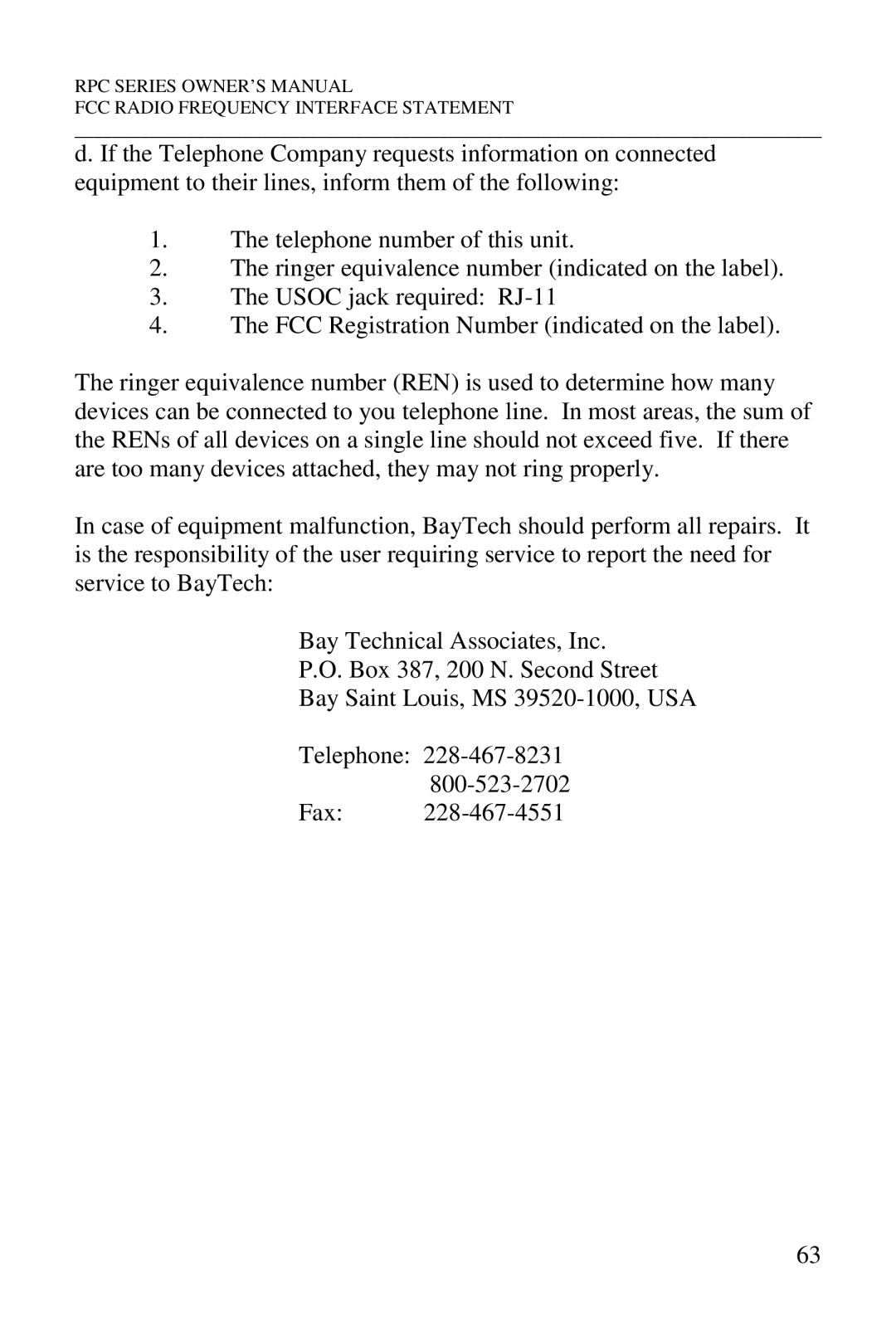 HP R-2A, R-2 MD01, R-3A, R-2 RDR manual FCC Radio Frequency Interface Statement 