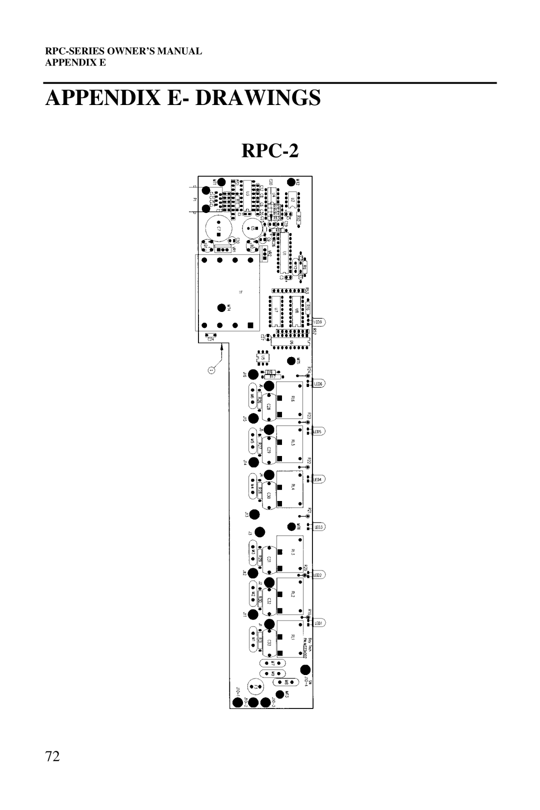 HP R-2 RDR, R-2A, R-2 MD01, R-3A manual Appendix E- Drawings, RPC-2 