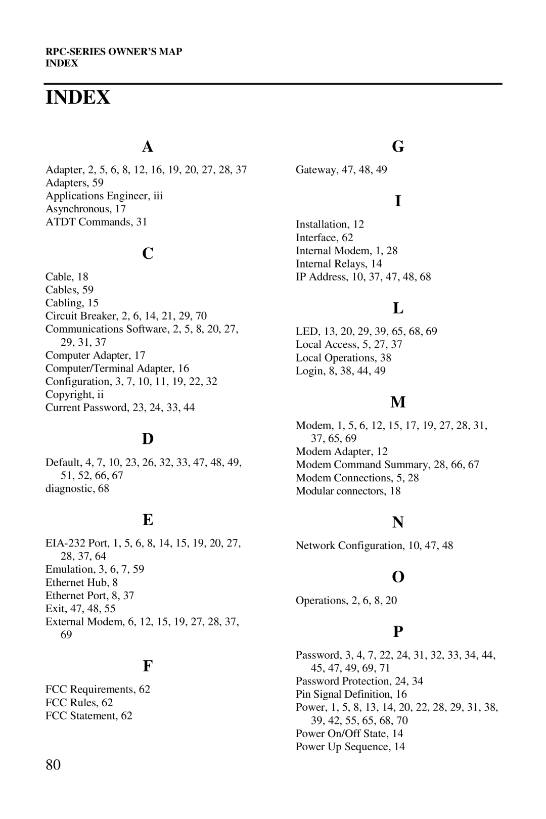 HP R-3A, R-2A, R-2 MD01, R-2 RDR manual Index 