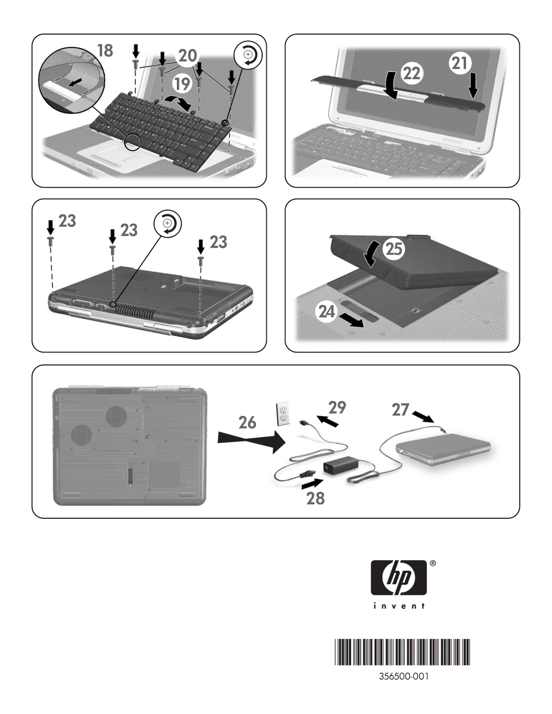 HP R3038CL, R3060US, R3056RS, R3004AP, R3003AP, R3001US, R3002AP, R3001AP, R3000 (AMD), R3005AP, R3010EA, R3010AP, R3006AP 356500-001 