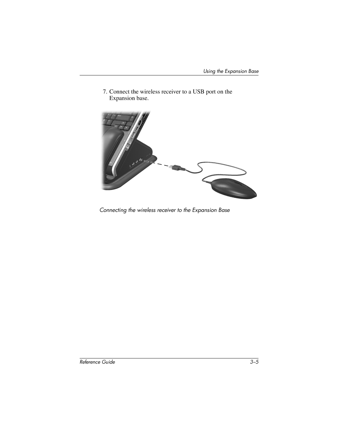 HP R3030US, R3065US, R3070US, R3060US, R3050US, R3056RS, R3050EA, R3060EA Connecting the wireless receiver to the Expansion Base 