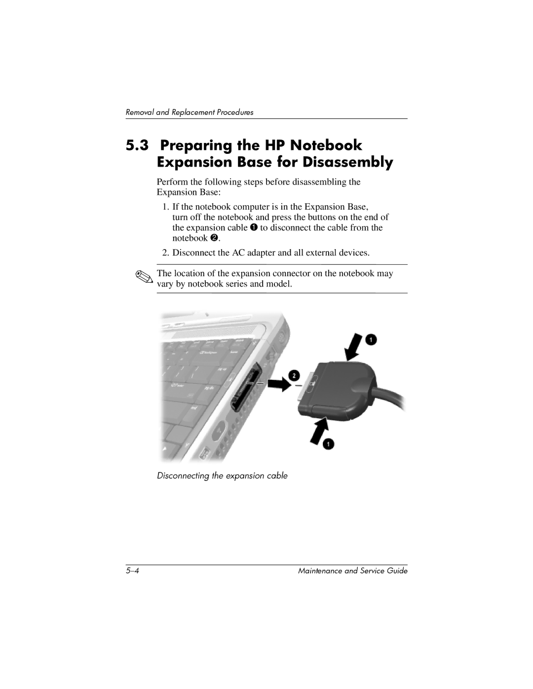 HP R3010EA, R3065US, R3070US, R3060US, R3050US, R3056RS, R3050EA, R3001 Preparing the HP Notebook Expansion Base for Disassembly 