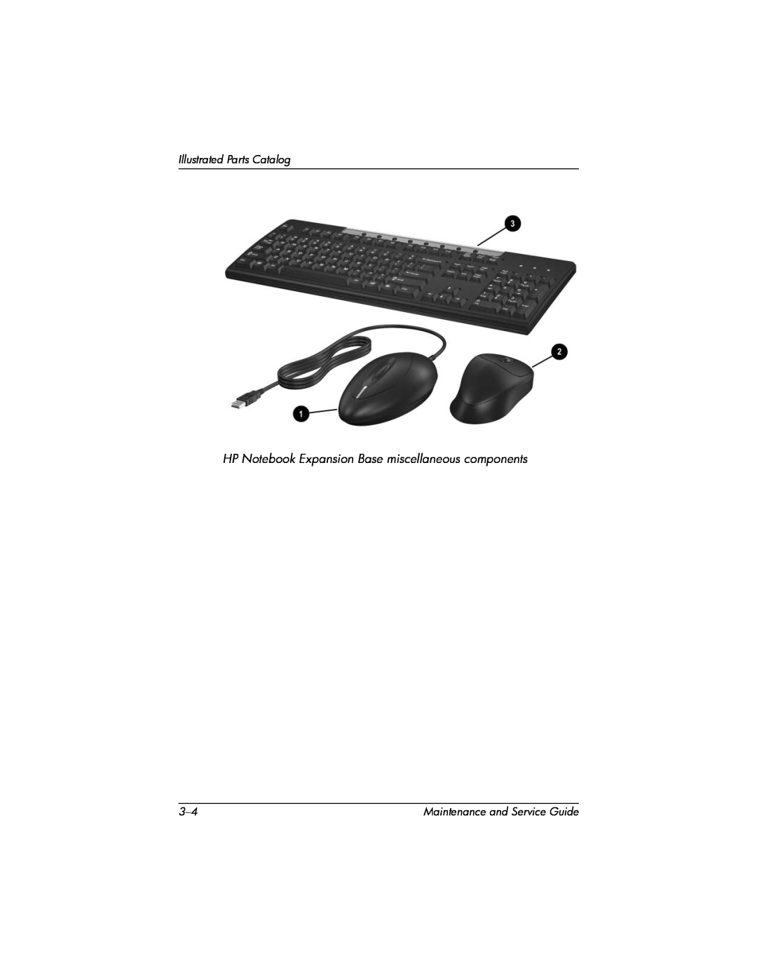 HP R3003US HP Notebook Expansion Base miscellaneous components, Illustrated Parts Catalog, Maintenance and Service Guide 