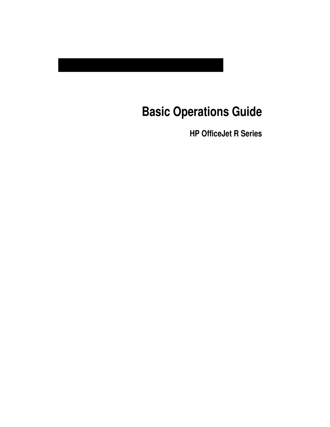 HP r65, r40 manual Basic Operations Guide, HP OfficeJet R Series 