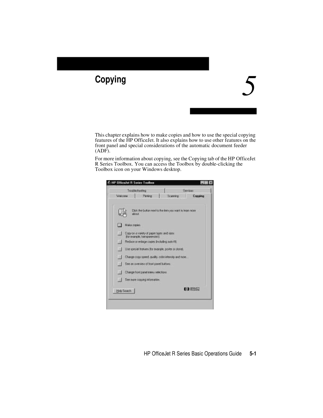 HP r65, r40 manual Copying 