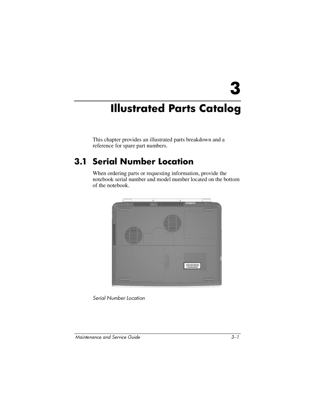 HP R4012US, R4000, R4001XX, R4003XX, R4025US, R4150EA, R4100, R4127US, R4010US Illustrated Parts Catalog, Serial Number Location 