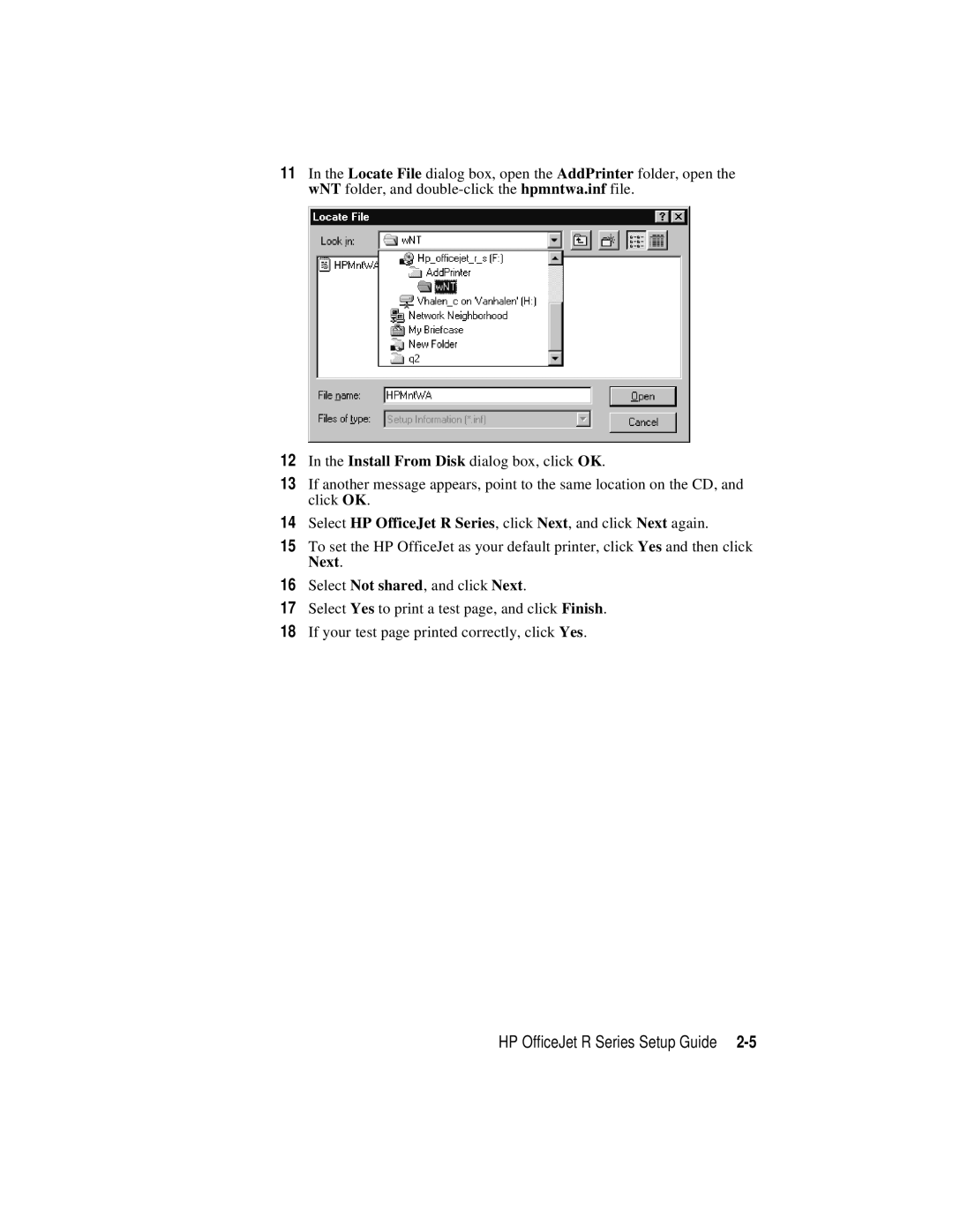 HP r65, r45, r40 manual HP OfficeJet R Series Setup Guide 