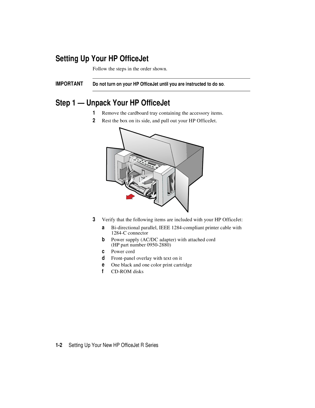 HP r45, r65 manual Setting Up Your HP OfficeJet, Unpack Your HP OfficeJet, 2Setting Up Your New HP OfficeJet R Series 