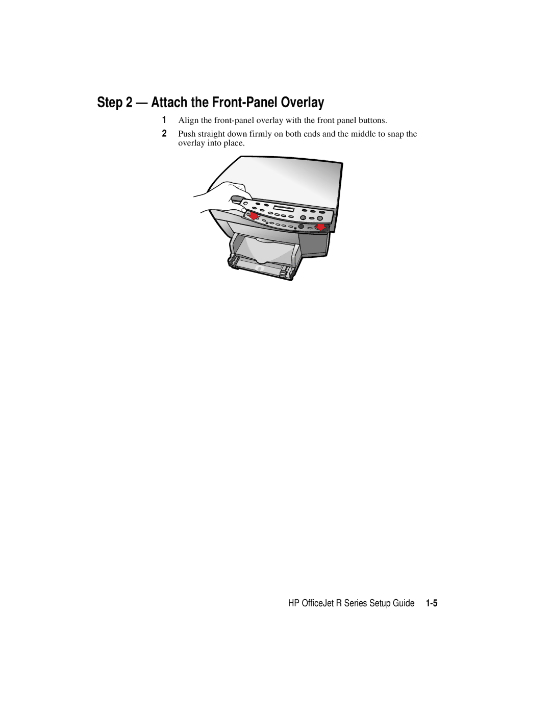 HP r65, r45 manual Attach the Front-Panel Overlay 