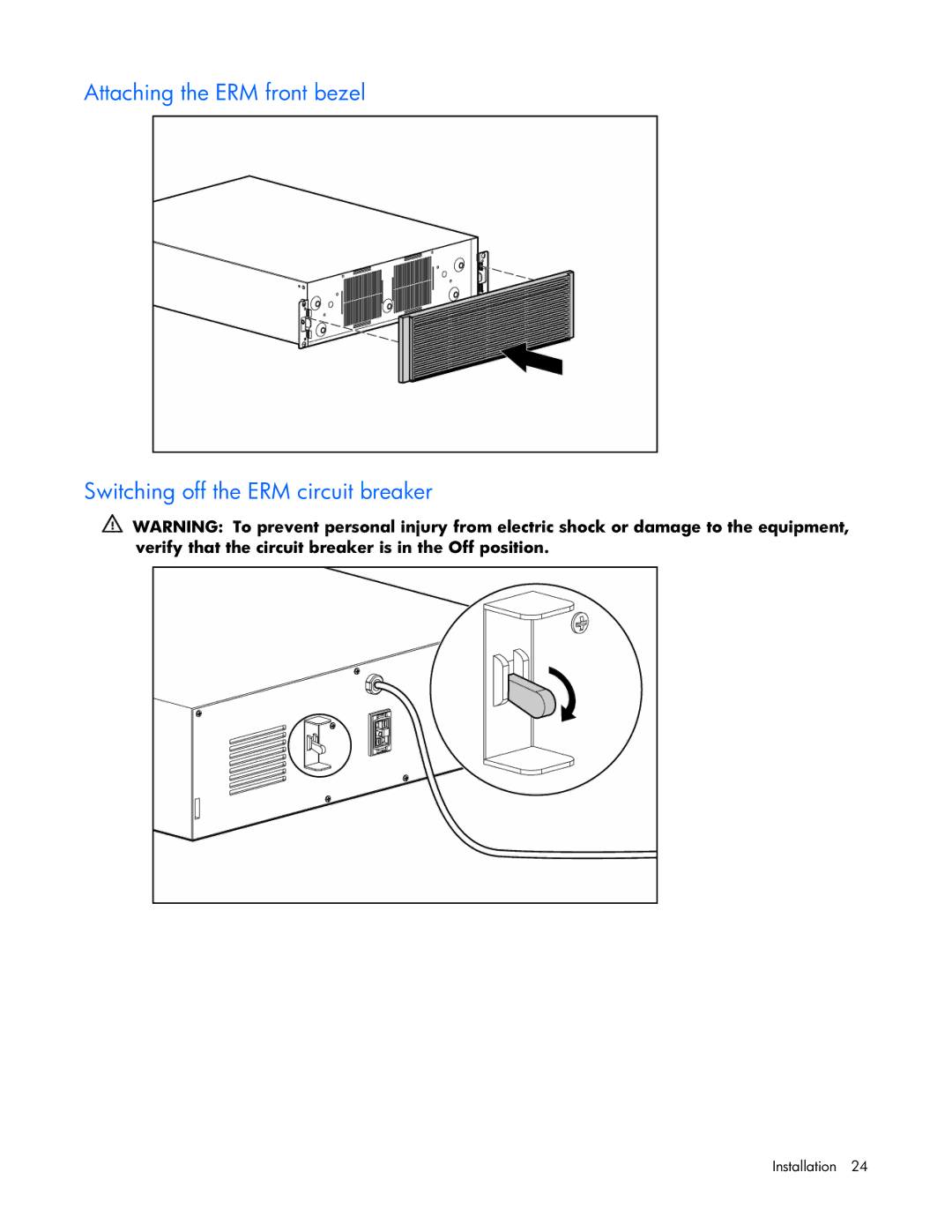 HP R5500 manual Installation 