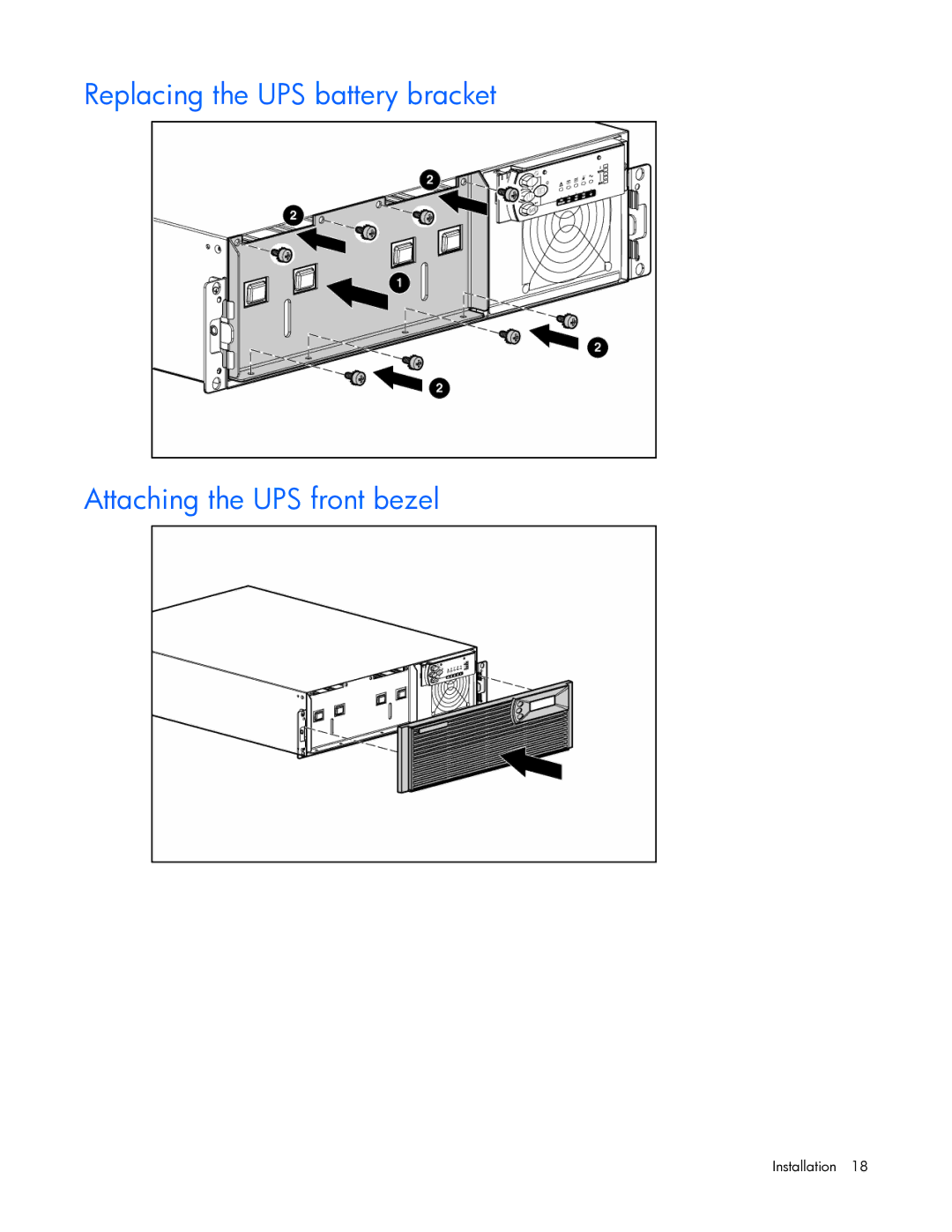 HP R5500 manual Installation 