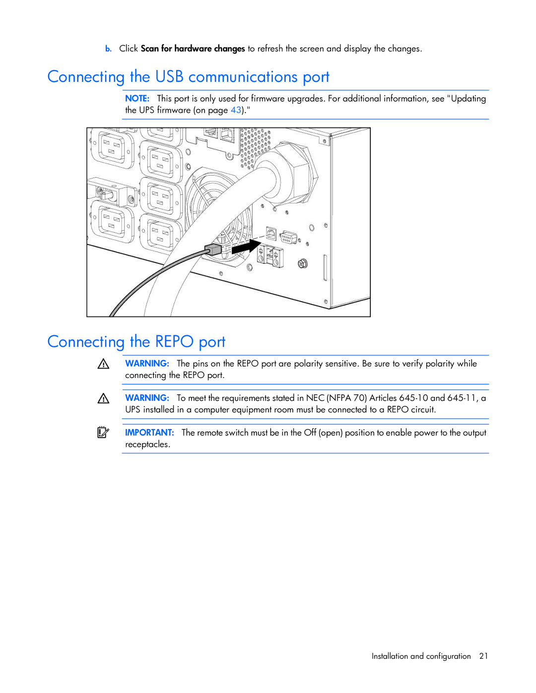 HP R7000 manual Installation and configuration 