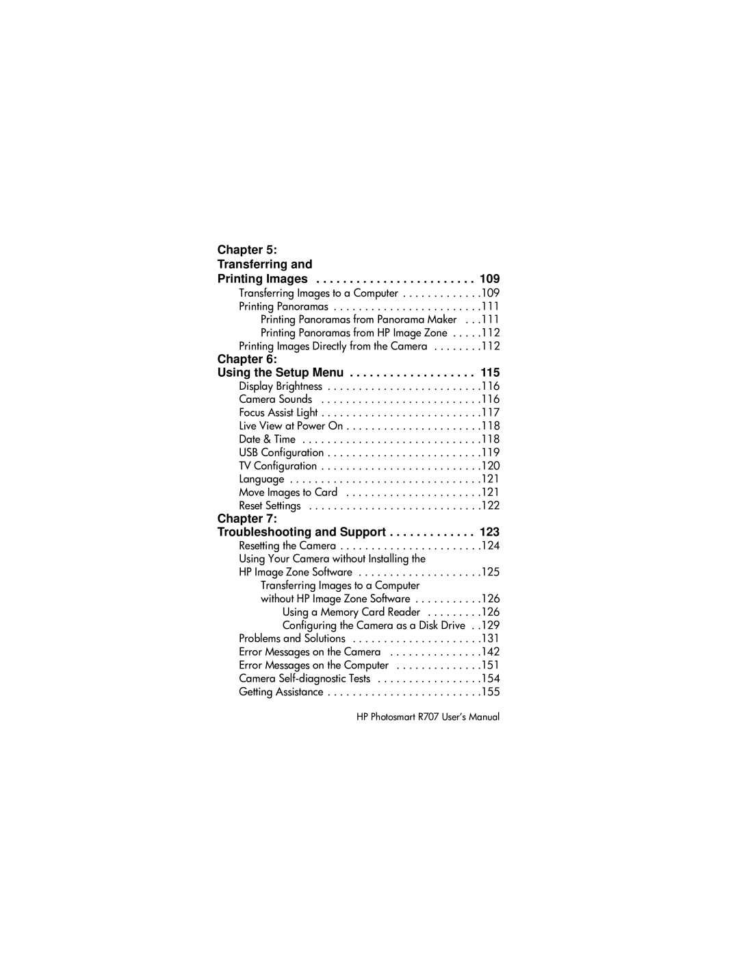 HP R707 manual Chapter Transferring Printing Images 