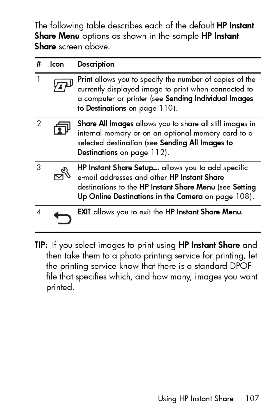 HP R717 manual Computer or printer see Sending Individual Images 