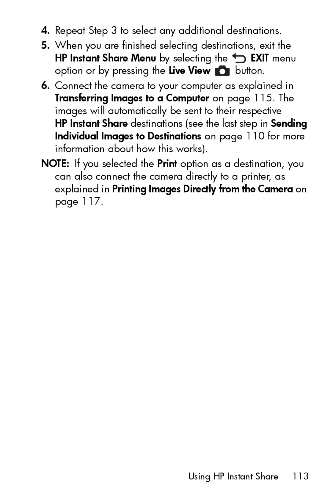 HP R717 manual Using HP Instant Share 