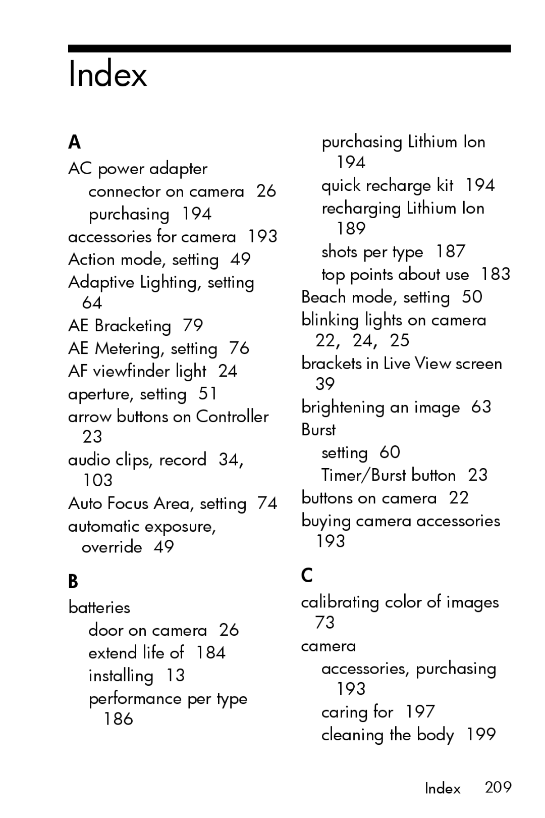 HP R717 manual Index 