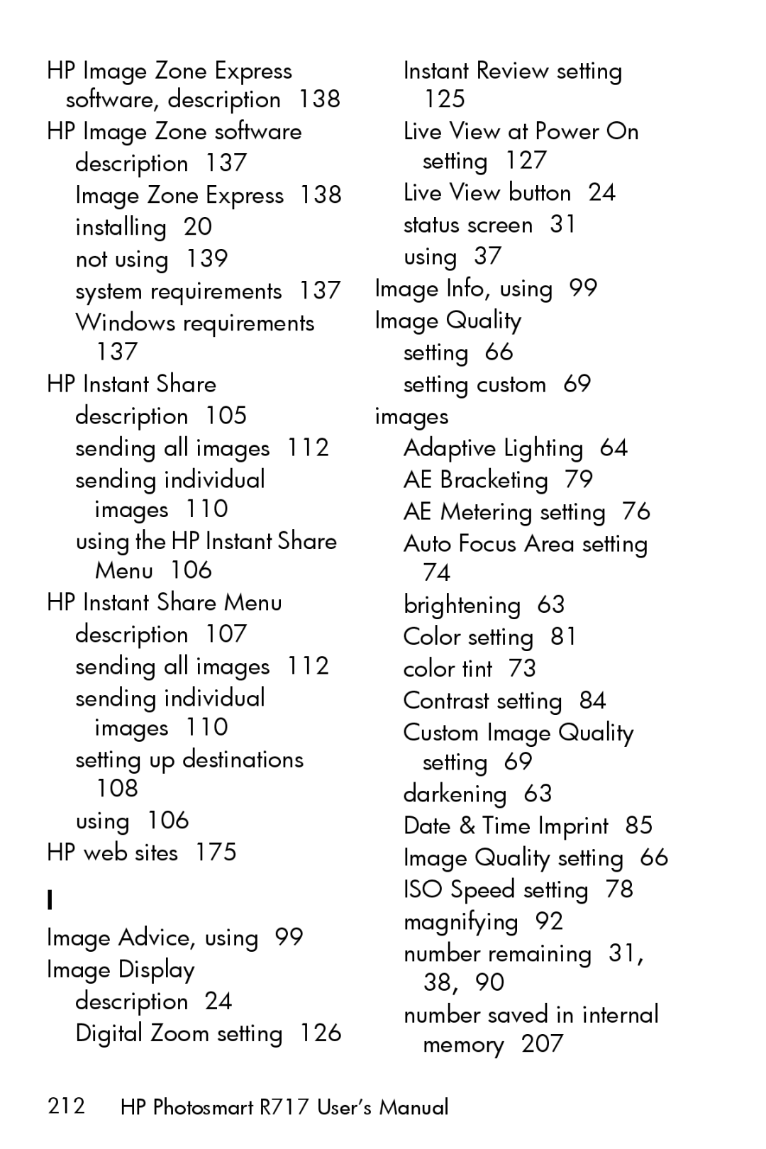 HP R717 manual Sending individual images Using the HP Instant Share Menu 