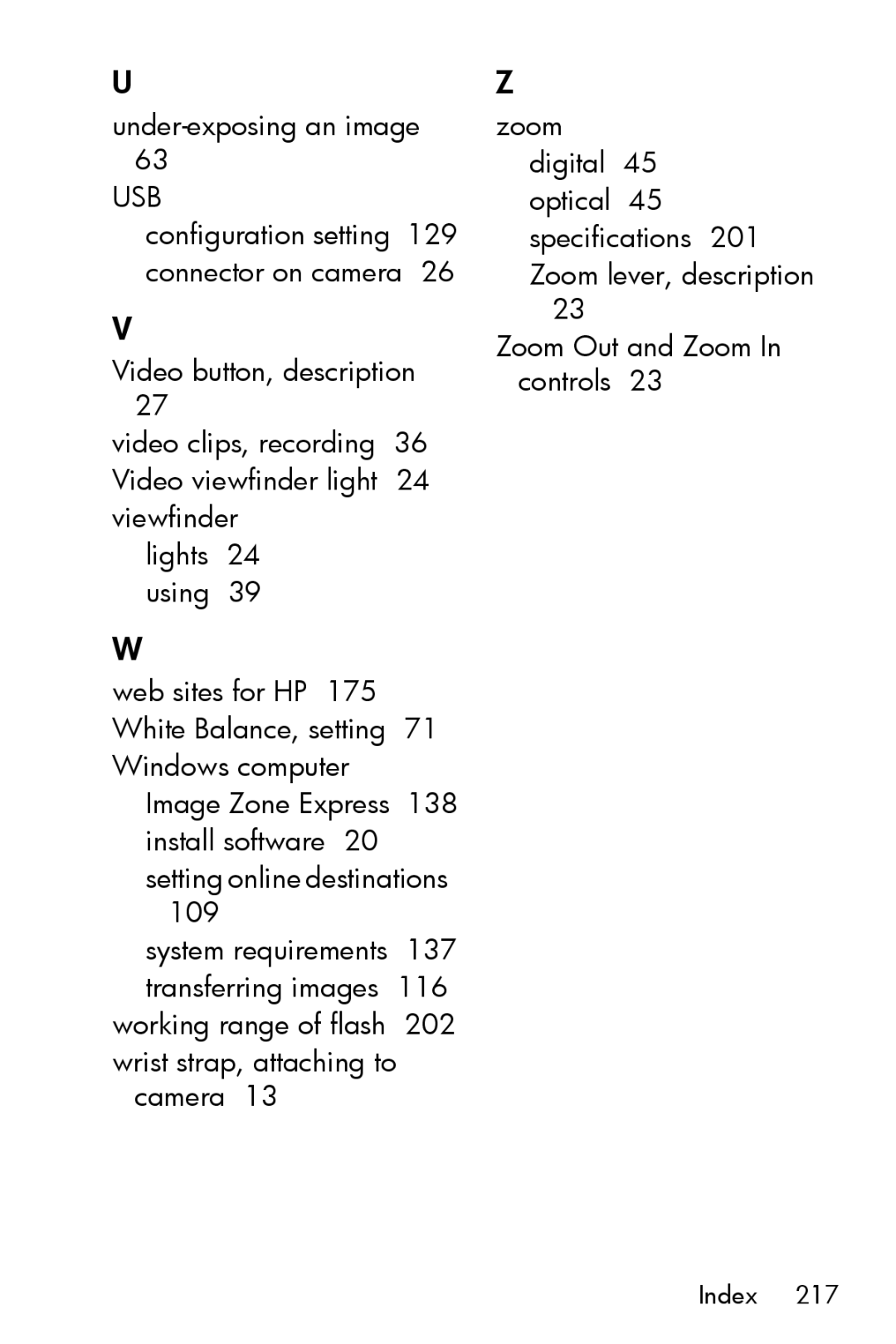 HP R717 manual Usb 