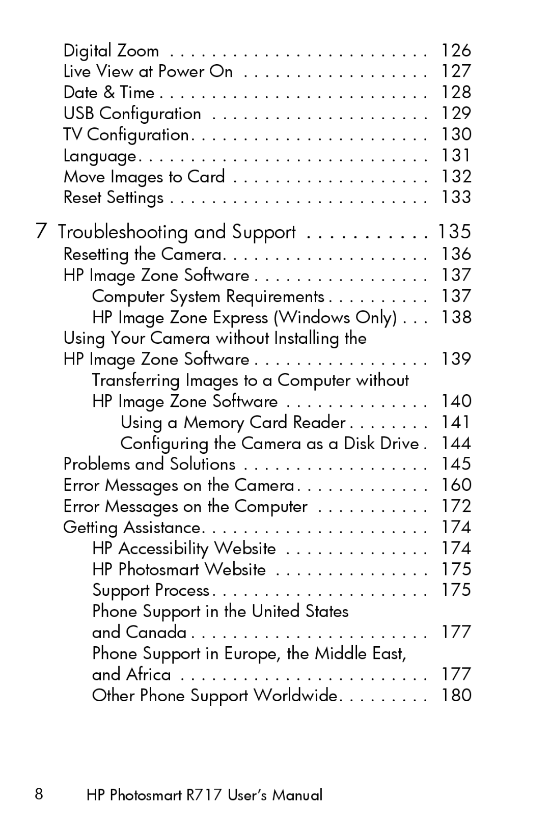 HP R717 manual Troubleshooting and Support 