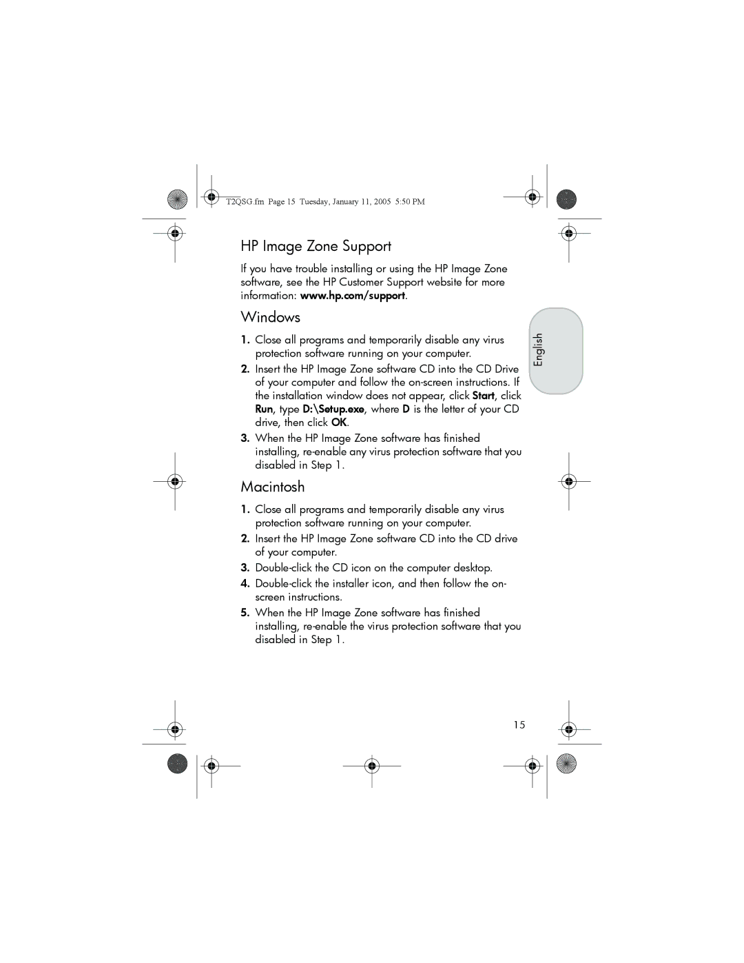 HP R717 manual HP Image Zone Support Windows 