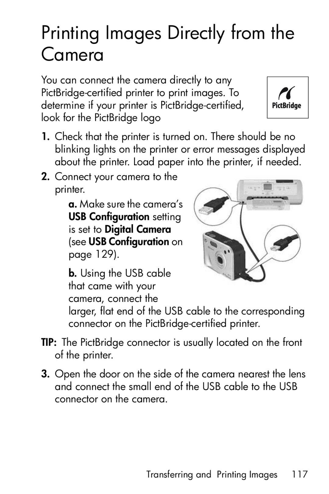 HP R717 manual Printing Images Directly from the Camera, Connect your camera to the printer 