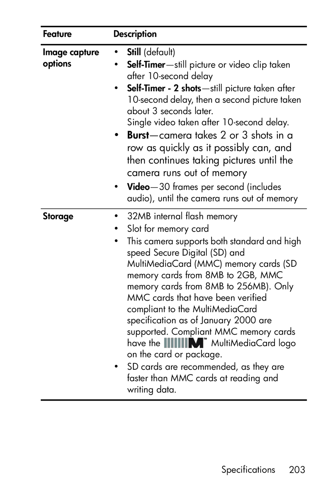 HP R717 manual Burst-camera takes 2 or 3 shots in a 