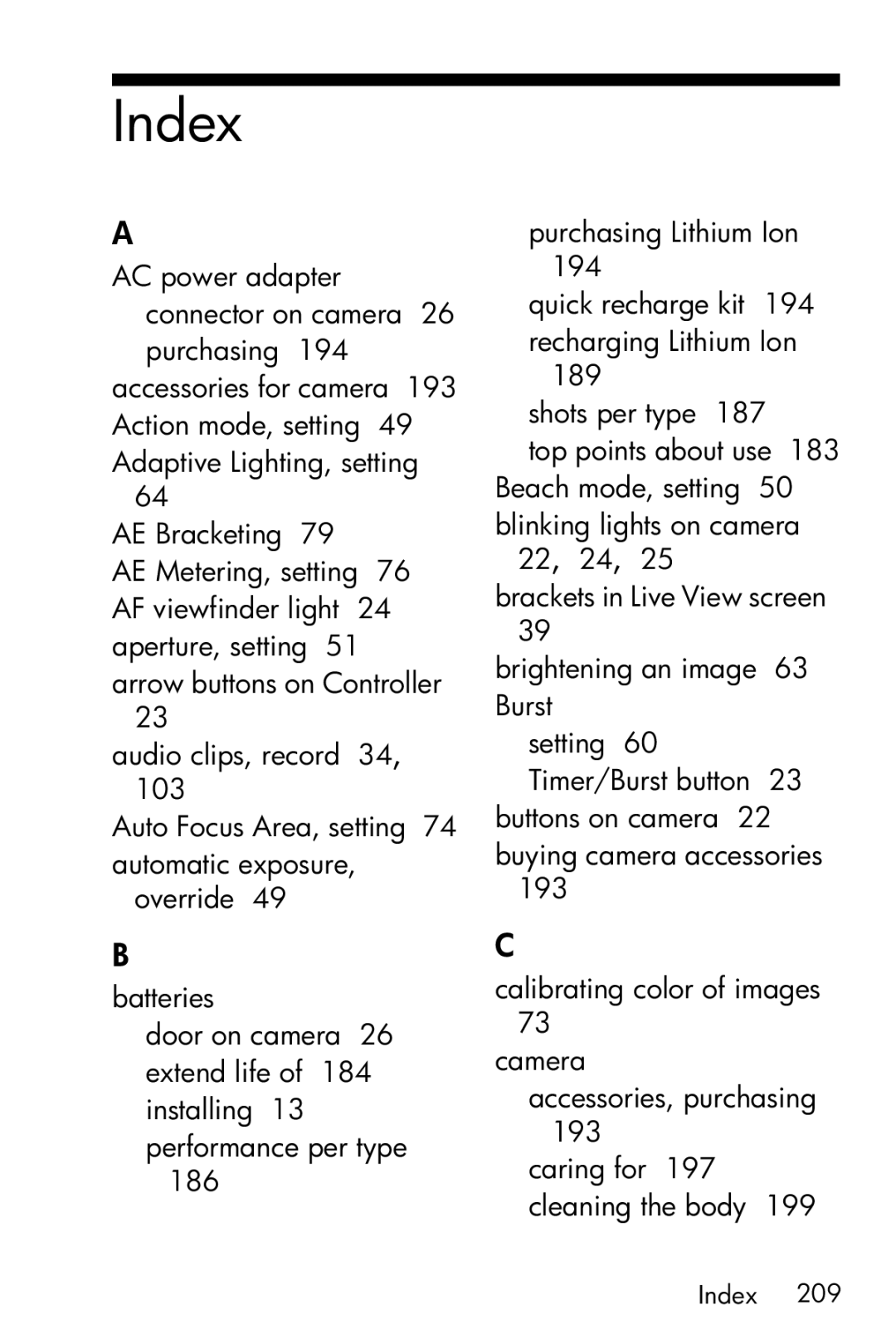 HP R717 manual Index 